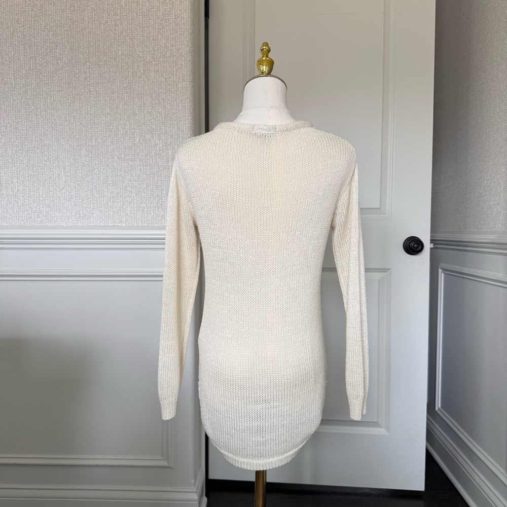 H&M Elegant Cream Women's Crew Neck Sweater XS - Picture 6 of 8